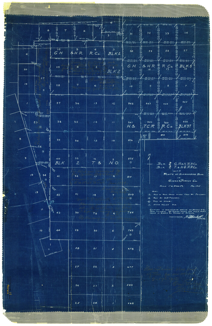 6000, Garza County Rolled Sketch 11, General Map Collection