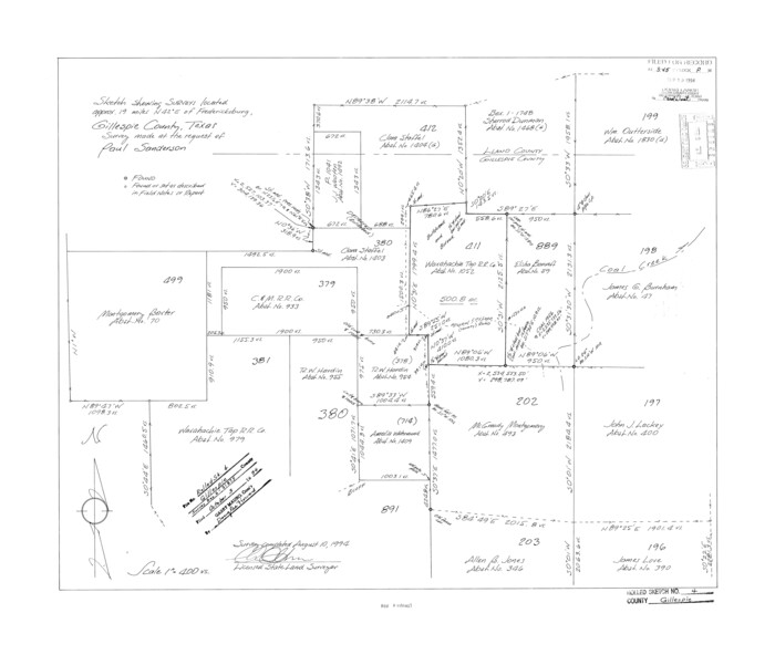 6011, Gillespie County Rolled Sketch 4, General Map Collection