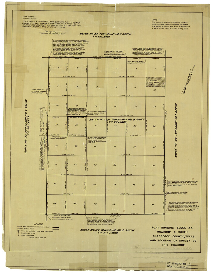 6015, Glasscock County Rolled Sketch 4, General Map Collection