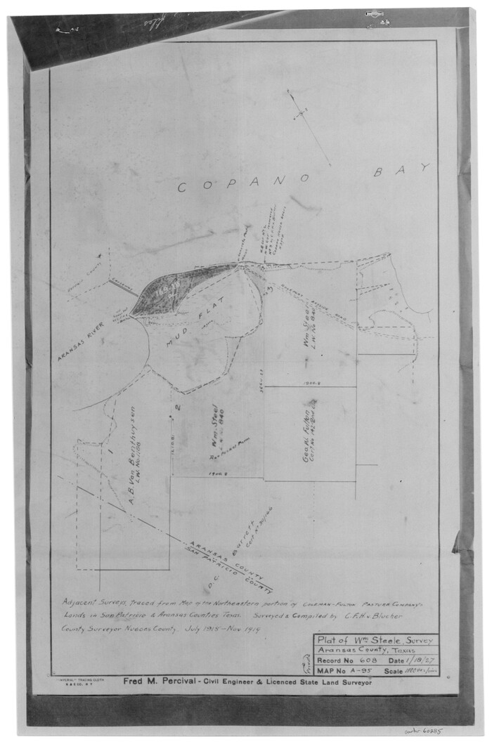 60285, [William Steele Survey near Copano Bay], General Map Collection
