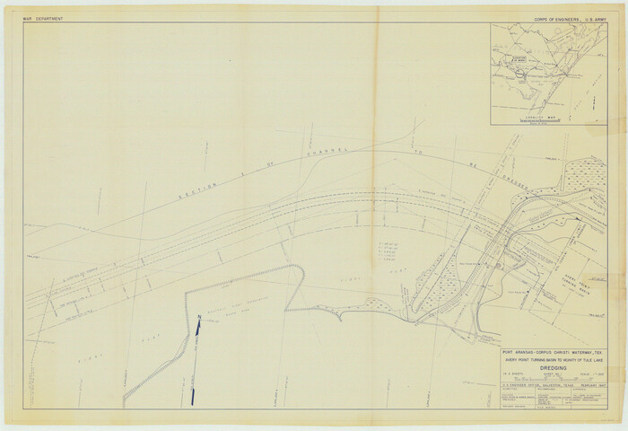 60302, Port Aransas-Corpus Christi Waterway, Texas, Avery Point Turning Basin to Vicinity of Tule Lake - Dredging, General Map Collection
