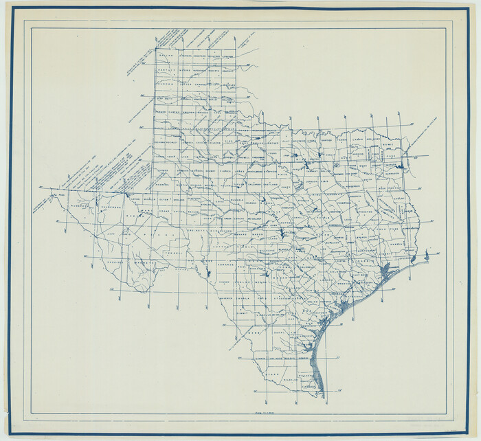 60304, [Map of Texas showing Counties, County Seats, Rivers and Location of State Boundary Line Markers], General Map Collection