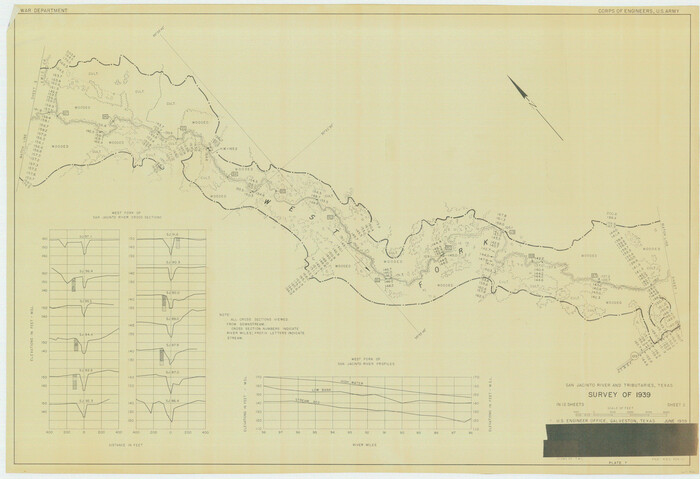 60310, San Jacinto River and Tributaries, Texas - Survey of 1939, General Map Collection