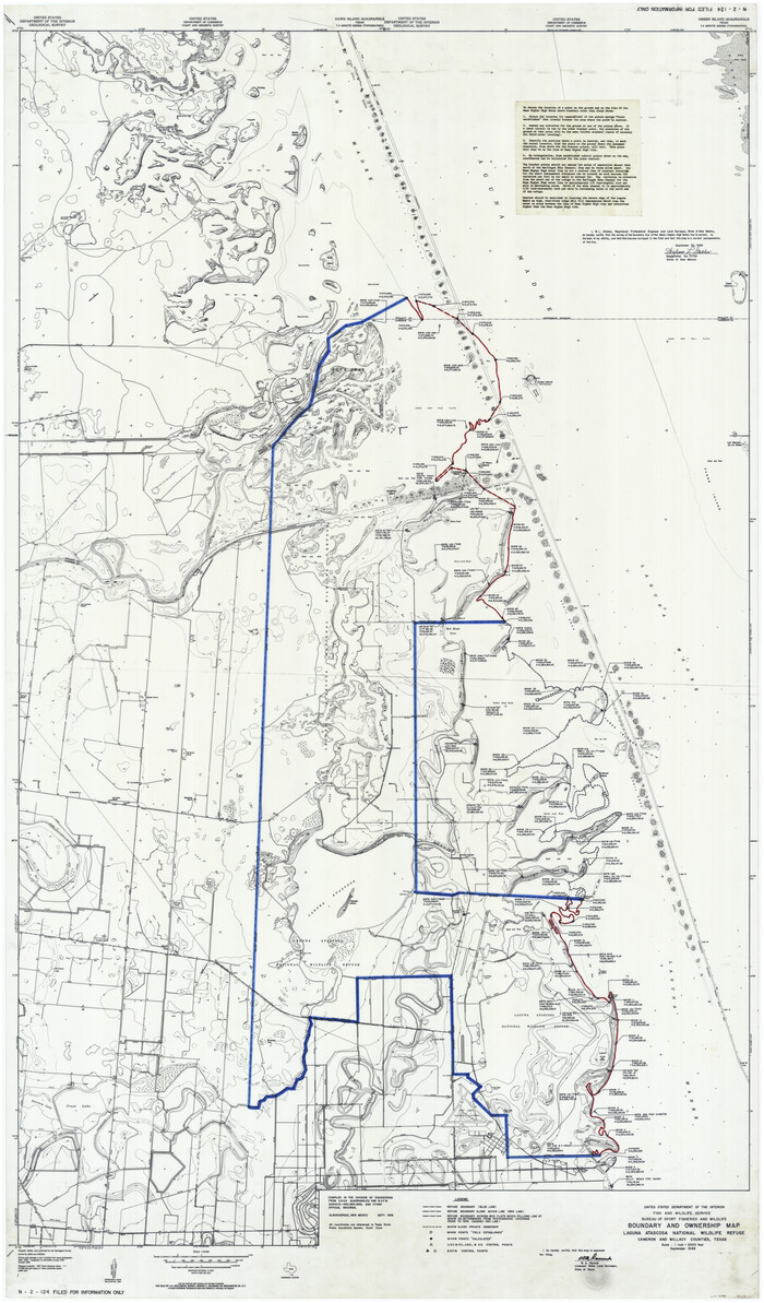 60394, Boundary and Ownership map, Laguna Atascosa National Wildlife Refuge, Cameron and Willacy Counties, Texas, General Map Collection
