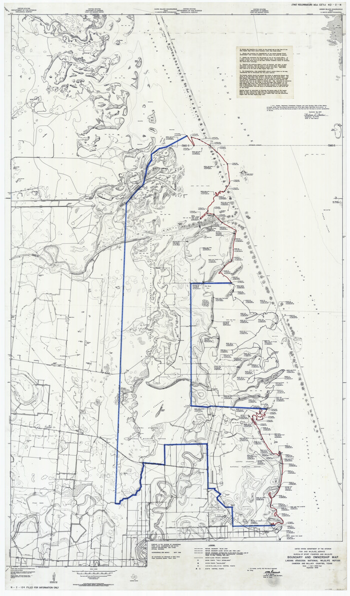 60394, Boundary and Ownership map, Laguna Atascosa National Wildlife Refuge, Cameron and Willacy Counties, Texas, General Map Collection