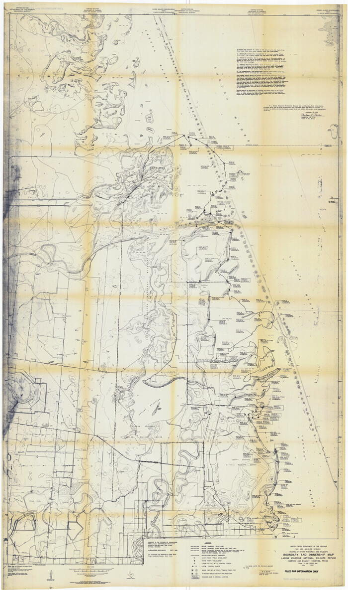 60396, Boundary and Ownership map, Laguna Atascosa National Wildlife Refuge, Cameron and Willacy Counties, Texas, General Map Collection