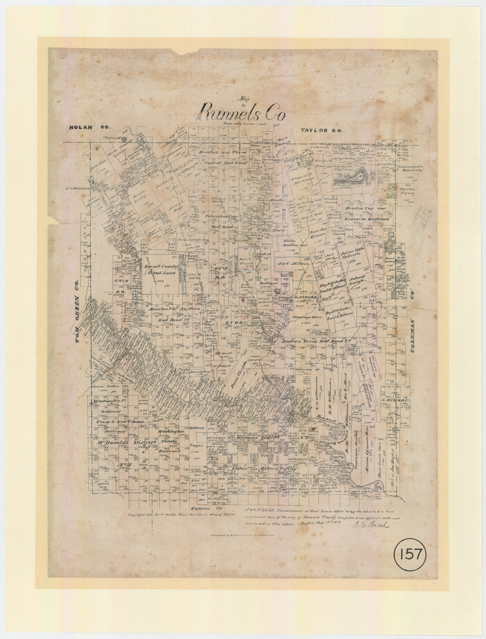 604, Map of Runnels County, Texas, Maddox Collection