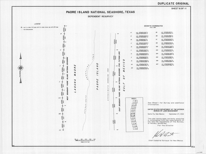 60548, Padre Island National Seashore, Texas - Dependent Resurvey, General Map Collection