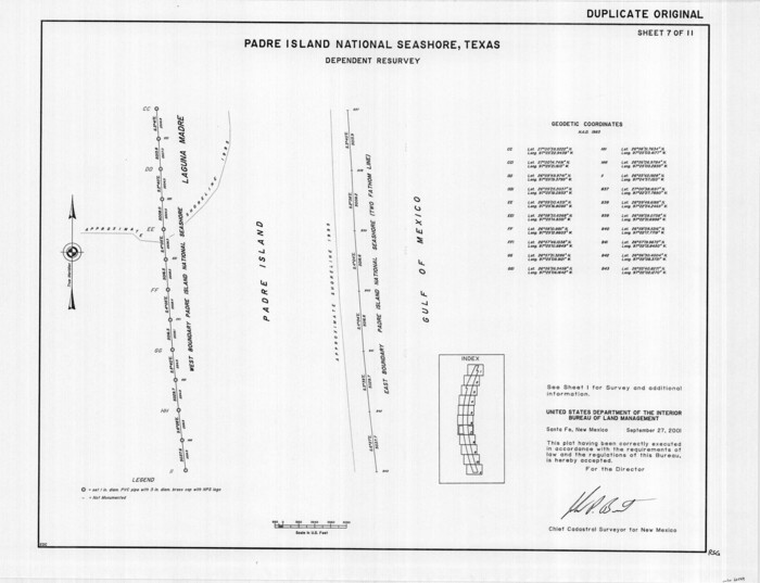 60549, Padre Island National Seashore, Texas - Dependent Resurvey, General Map Collection