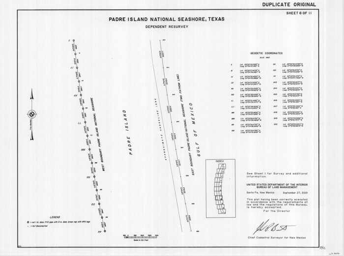 60550, Padre Island National Seashore, Texas - Dependent Resurvey, General Map Collection