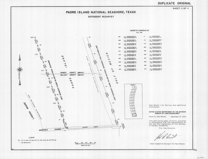 60553, Padre Island National Seashore, Texas - Dependent Resurvey, General Map Collection