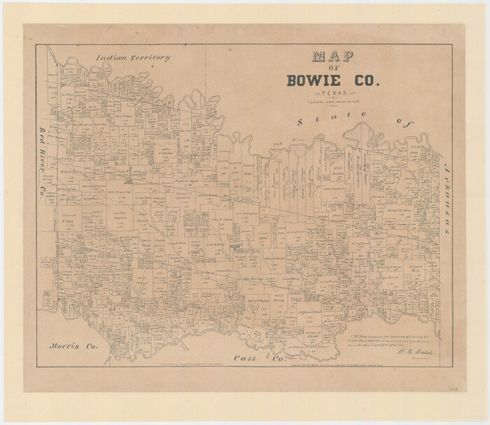 607, Map of Bowie County, Texas, Maddox Collection