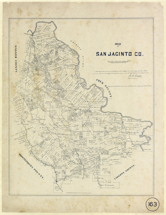 609, Map of San Jacinto County, Texas, Maddox Collection