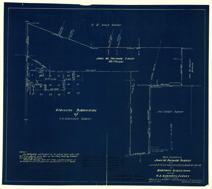 6105, Harris County Rolled Sketch 59, General Map Collection