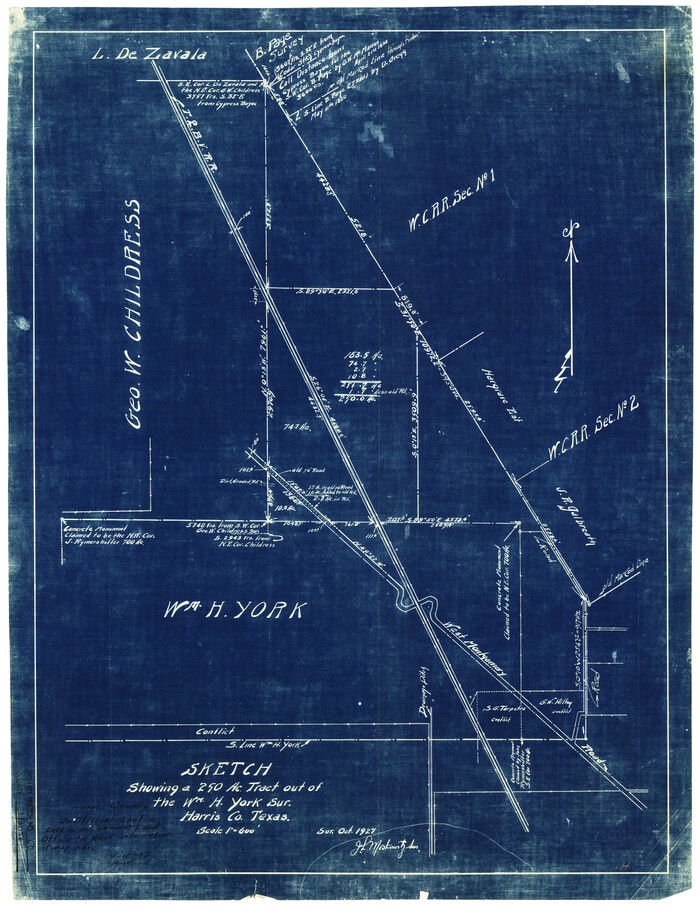 6106, Harris County Rolled Sketch 60, General Map Collection