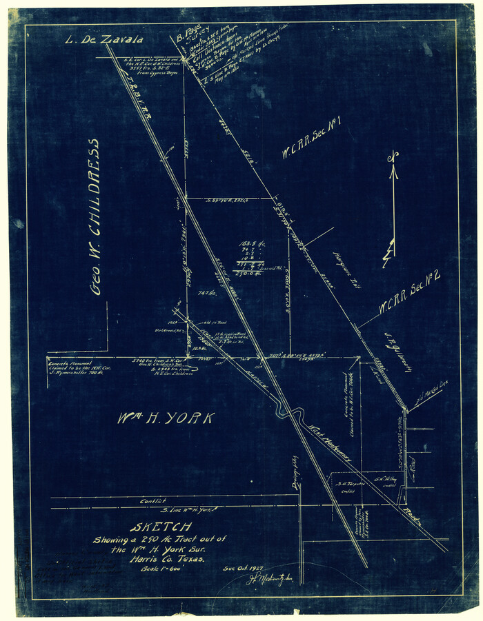 6106, Harris County Rolled Sketch 60, General Map Collection