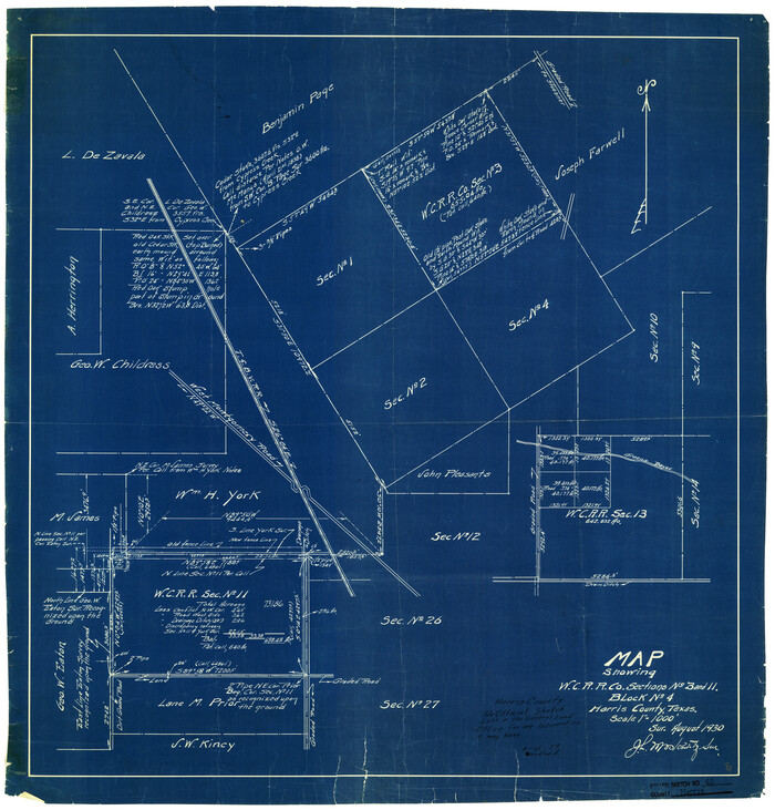 6108, Harris County Rolled Sketch 62, General Map Collection