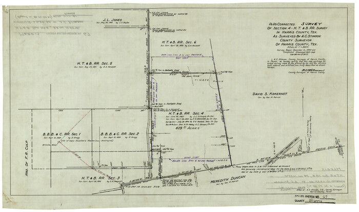 6109, Harris County Rolled Sketch 67, General Map Collection