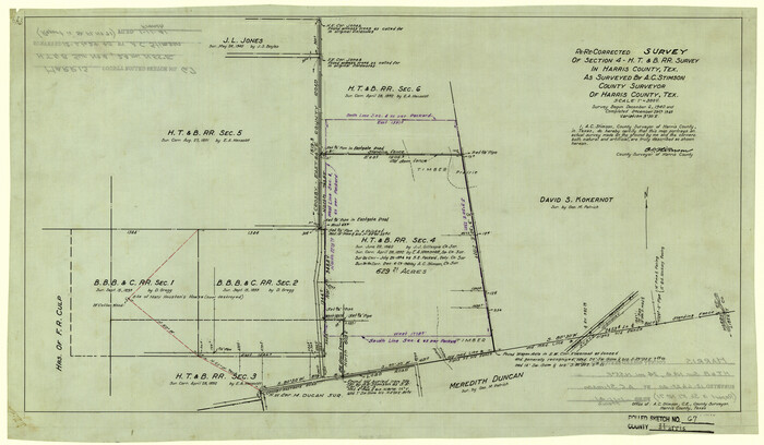 6109, Harris County Rolled Sketch 67, General Map Collection