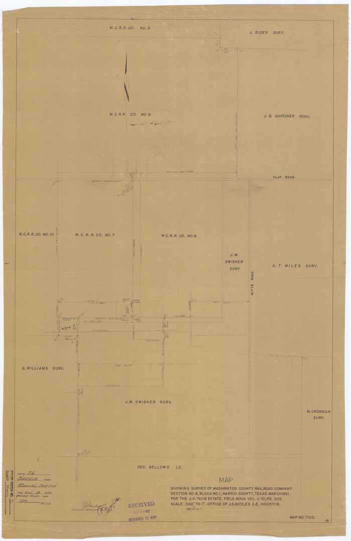 6113, Harris County Rolled Sketch 76, General Map Collection