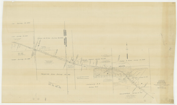 61417, G. C. & S. F. Ry., San Saba Branch Right of Way Map, Melvin to Eden, General Map Collection