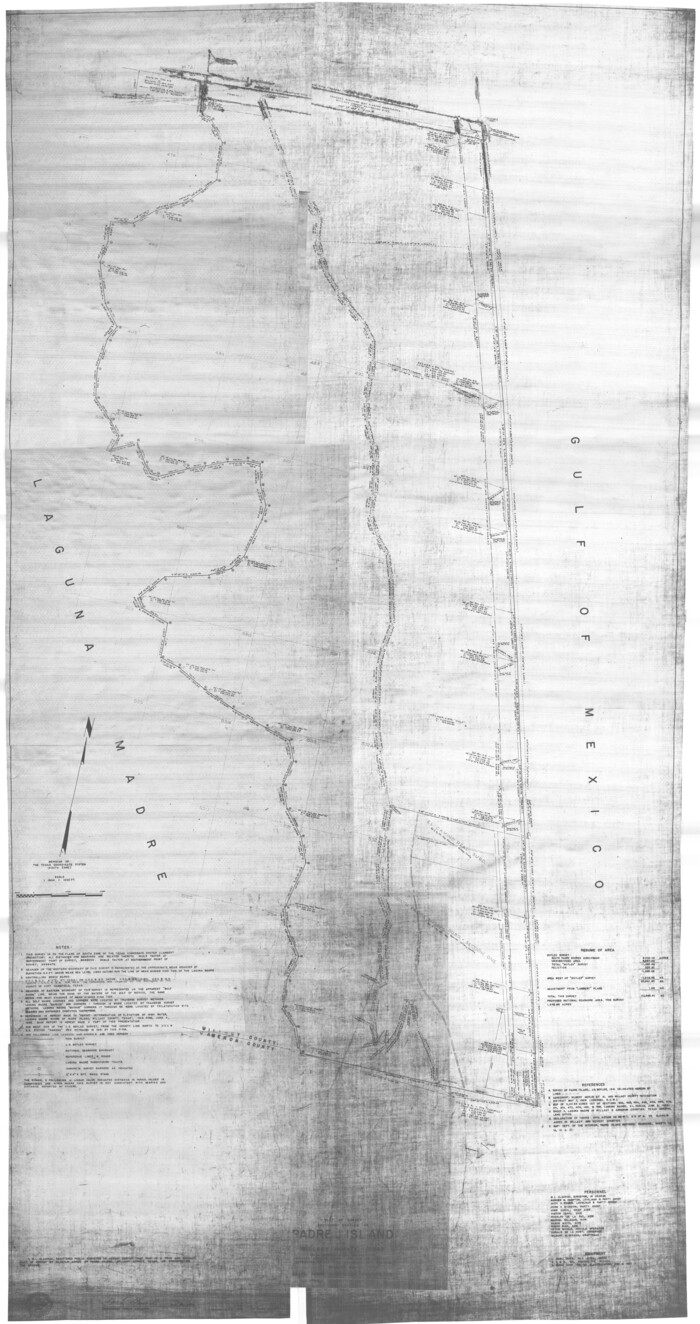61427, Plat of a survey on Padre Island in Willacy County surveyed for South Padre Development Corporation by Settles and Claunch, General Map Collection