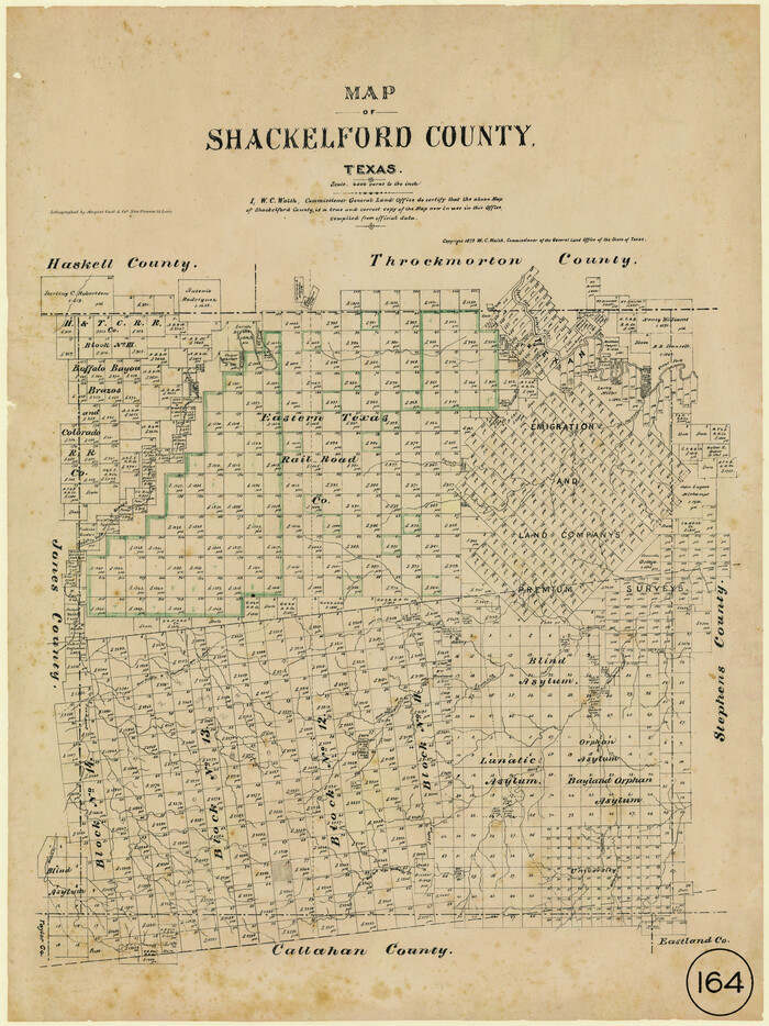 616, Map of Shackelford County, Texas, Maddox Collection
