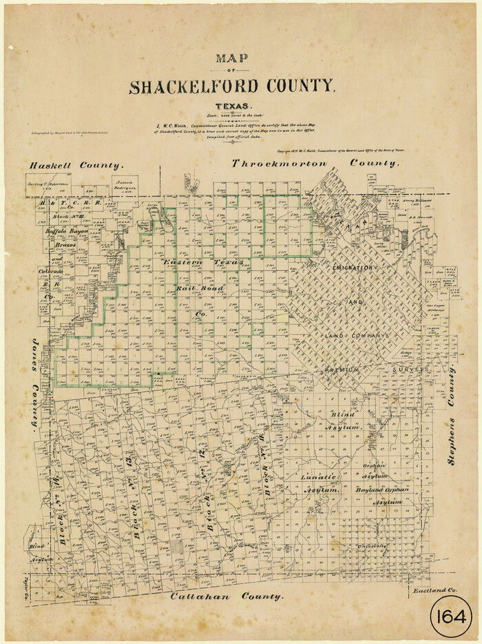 616, Map of Shackelford County, Texas, Maddox Collection