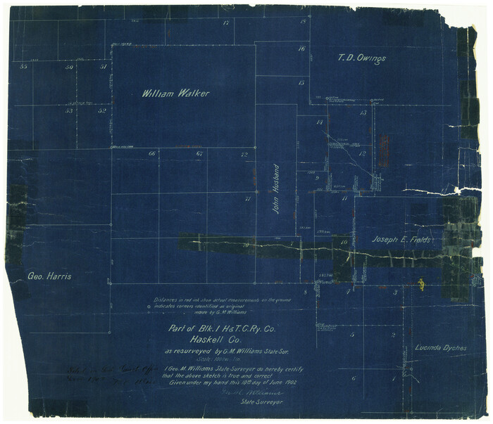 6164, Haskell County Rolled Sketch 3, General Map Collection