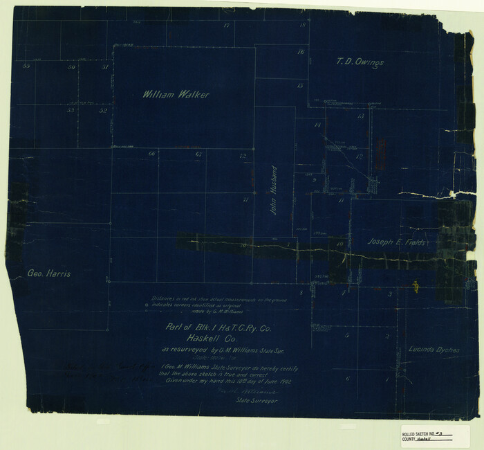 6164, Haskell County Rolled Sketch 3, General Map Collection