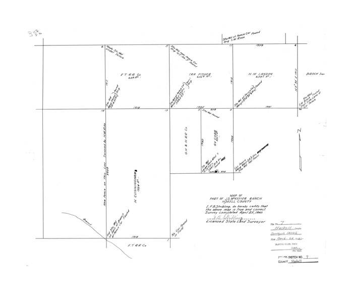 6167, Haskell County Rolled Sketch 7, General Map Collection