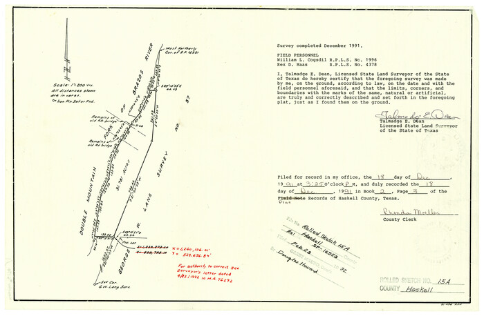 6174, Haskell County Rolled Sketch 15A, General Map Collection
