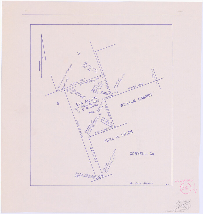 61796, Lampasas County Working Sketch 24, General Map Collection