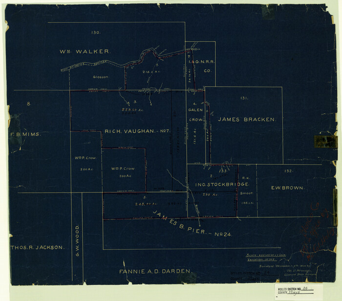 6180, Hays County Rolled Sketch 24, General Map Collection