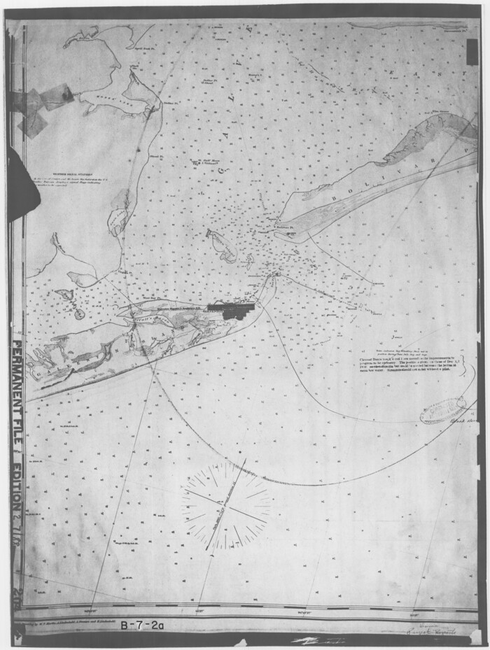 61804, [Coastal Chart of Galveston Island, Bolivar Peninsula and Galveston Bay], General Map Collection