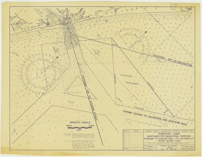61806, Nueces County Navigation District Number One, Submerged Lands Maintained for Navigational Purposes Persuant to Sub-Section G of Section 61.117 Texas Water Code, General Map Collection