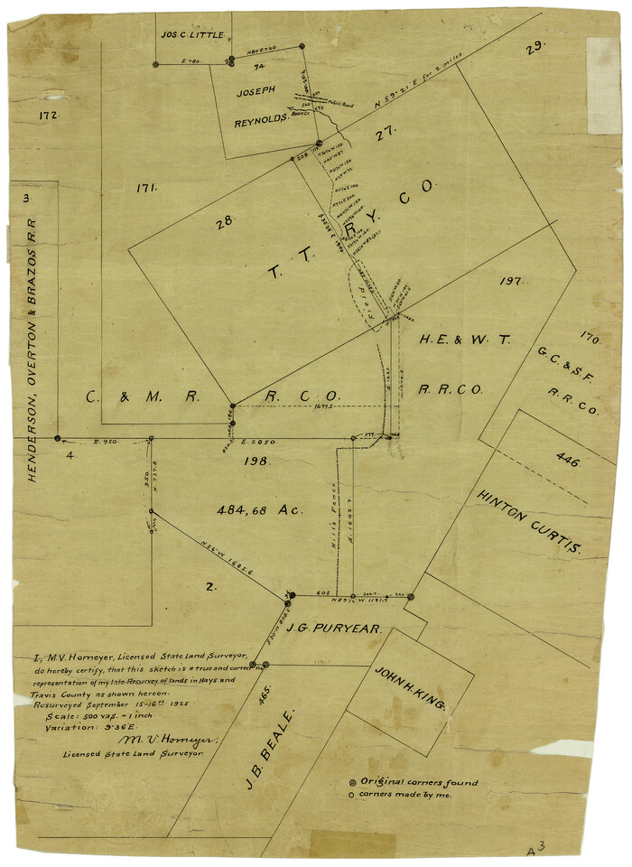 6181, Hays County Rolled Sketch 25, General Map Collection