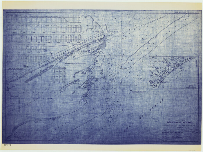 61814, Louisiana and Texas Intracoastal Waterway - Matagorda Bay to San Antonio Bay Dredging - Sheet 1, General Map Collection