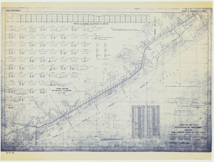 61817, Louisiana and Texas Intracoastal Waterway - Dredging from Freeport Harbor to Caney Creek - Sheet 2, General Map Collection