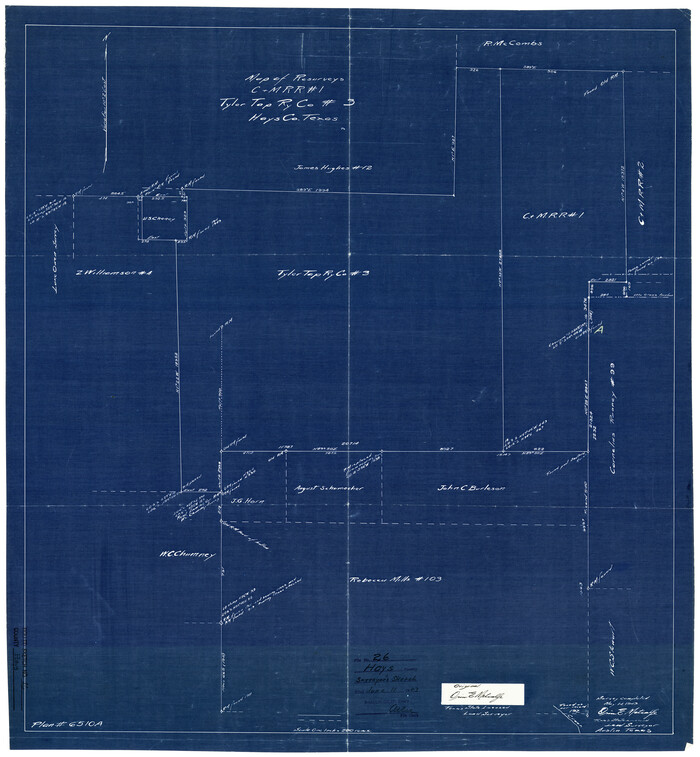 6182, Hays County Rolled Sketch 26, General Map Collection