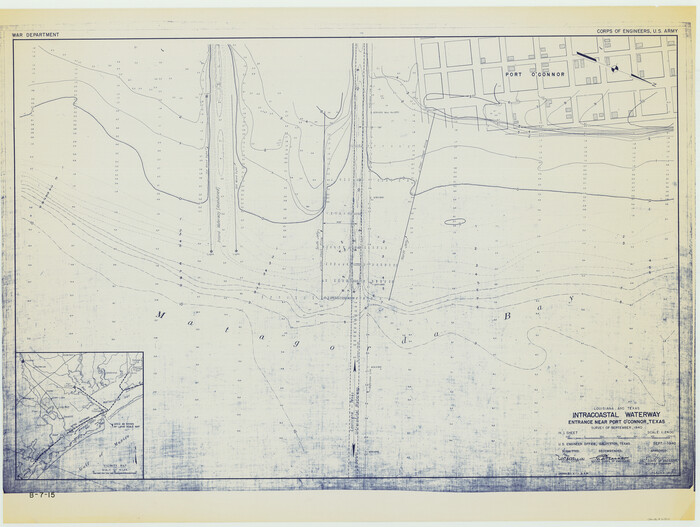 61822, Louisiana and Texas Intracoastal Waterway - Entrance near Port O'Connor, Texas, Survey of September, 1940, General Map Collection