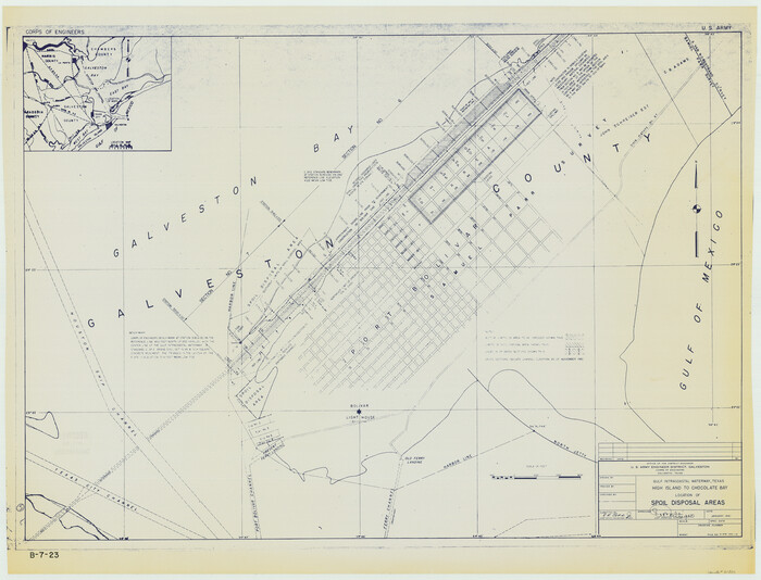 61830, Gulf Intracoastal Waterway - High Island to Chocolate Bay, Location of Spoil Disposal Areas, General Map Collection