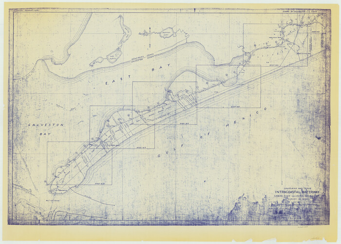 61838, Louisiana and Texas Intracoastal Waterway, Sabine River Galveston Bay Section Survey, General Map Collection