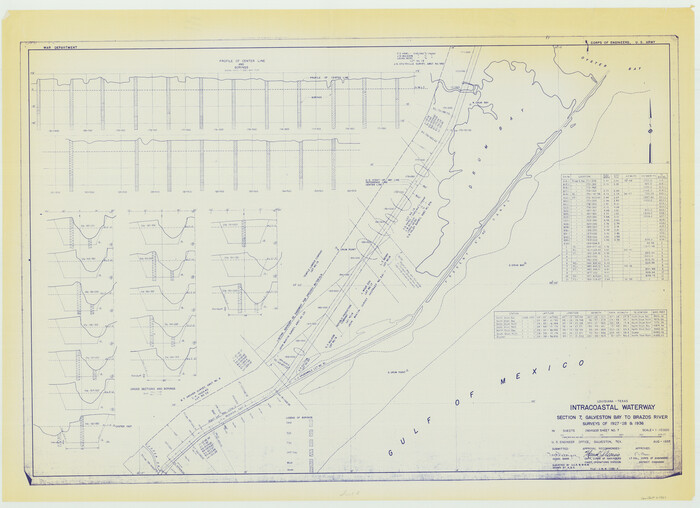 61843, Louisiana and Texas Intracoastal Waterway, Section 7, Galveston Bay to Brazos River and Section 8, Brazos River to Matagorda Bay, General Map Collection
