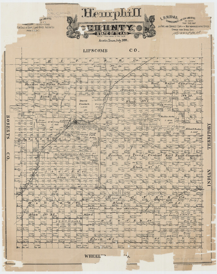 6187, Hemphill County, State of Texas, General Map Collection