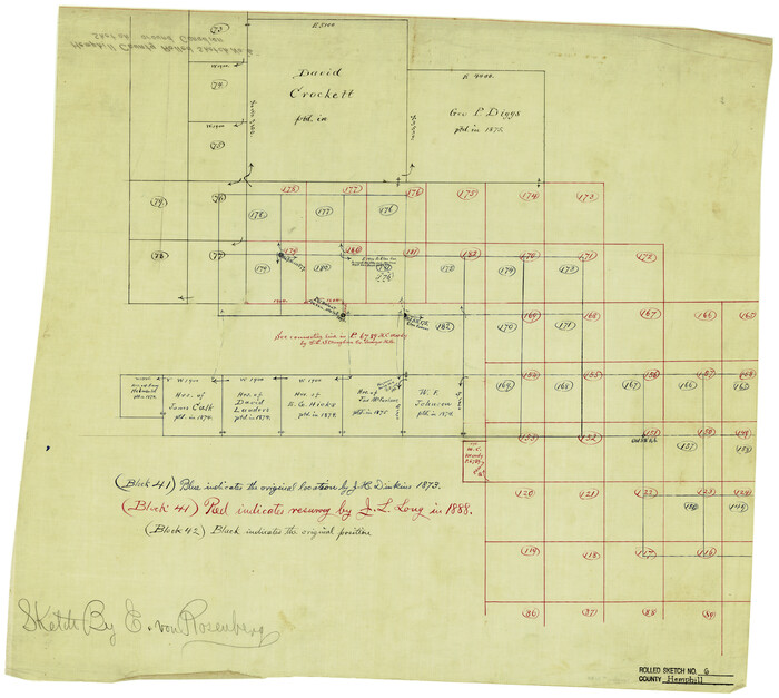 6188, Hemphill County Rolled Sketch 6, General Map Collection