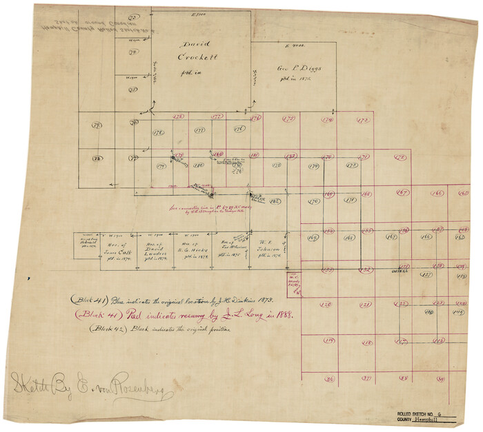 6188, Hemphill County Rolled Sketch 6, General Map Collection