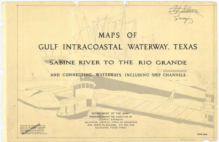 61915, Maps of Gulf Intracoastal Waterway, Texas - Sabine River to the Rio Grande and connecting waterways including ship channels, General Map Collection