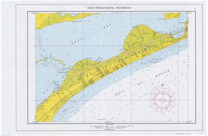 61926, Maps of Gulf Intracoastal Waterway, Texas - Sabine River to the Rio Grande and connecting waterways including ship channels, General Map Collection