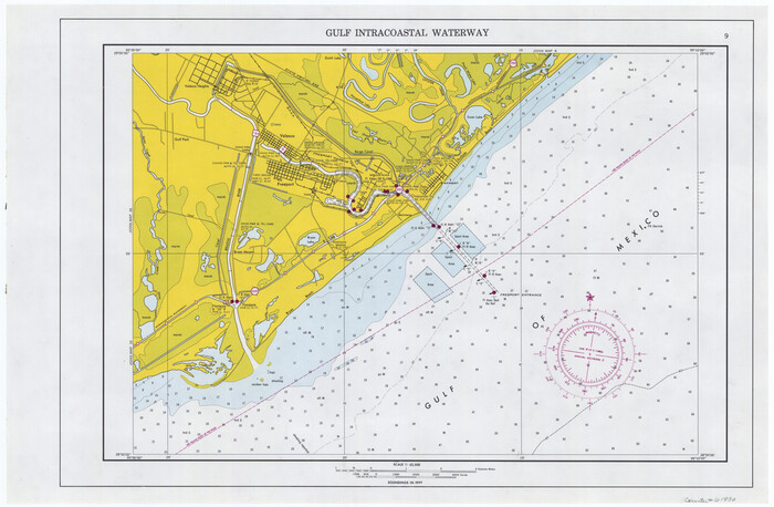 61930, Maps of Gulf Intracoastal Waterway, Texas - Sabine River to the Rio Grande and connecting waterways including ship channels, General Map Collection